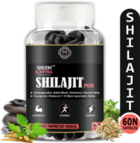 Shudh Kaama Original Shilajit with Ashwagandha Gokshura Safed-Musli | Performance & Stamina(60 Capsules)