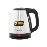 Cadlec Aquanix 1.8 Litre Electric Kettle with Stainless Steel Body | Automatic Cut-Off | Cool-Touch Handle & Lid | Multi-Use for Tea, Coffee, Noodles | 1500W | 2-Year Warranty