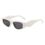 Ted Smith Women’s UV Protection Black Lens White Cat Eye Sunglasses