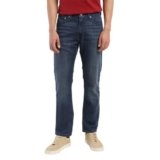 Levis Men Slim Fit Mid Rise Jeans, 2105, 28 Dark Indigo