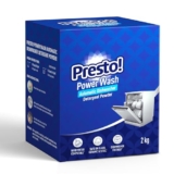 Amazon Brand – Presto! Power Wash Automatic Dishwasher Detergent powder | 4 Kg | 1 Kg X Pack of 4 | Prevents Stains, Removes Limescale | Sparkling Clean Dishes & Glassware, Tough on Stains & Residue