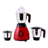 Wonderchef Vesper Mixer Grinder | 3 Leak-Proof Stainless Steel Jars with Secure lids | Powerful 600W Motor | 3-Speed & Pulse Function | Anti Skid Feets | 5 Years Warranty on Motor | Red