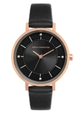 French Connection Leather Analog Black Dial Women’s Watch-Fcn00010C, Band_Rose Gold