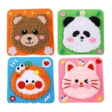 4Pcs Creative Sewing Kit for Kids, Hand Embroidery Kit for Beginners with Cute Animal Designs, Stitching Kit for Children, Fun DIY Craft Activity for Skill Development