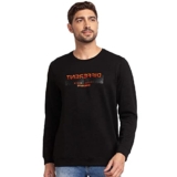 Spykar Men’s Cotton Round Neck Sweatshirt (MSS02BBLW156BlackS_Black_Small)