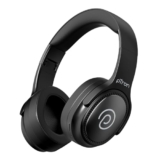 pTron Studio Pro w/ 65Hrs Playtime, Wireless Over Ear Headphones w/HD Mic & TruTalk AI-ENC Calls, Low-Latency Game & Music, 40mm Drivers, BT5.4, Dual Device Pairing & Type-C Fast Charging (Jet Black)