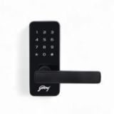 Godrej Smart Lock I Catus Touch I Digital Lock for Main and Internal Wooden Door I 2 in 1 Access I Pin Access I Mechanical Key I Black Finish I 3 Years Warranty | Free Installation