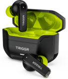 TRIGGR Raze 1 with 40H Battery, 40ms Low Latency, Dual ENC Mic, Tactical Design, v5.4 Bluetooth(Neon Strike, True Wireless)