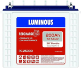 LUMINOUS 36 Months Warranty Tubular Inverter Battery(200 Ah, RC25000)