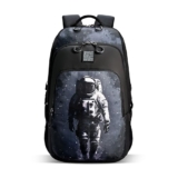Gear Art Astronaut 3 Compartment Backpack 19″/38L Large Water Resistant School Bag/Casual 3 Compartment Backpack/Daypack/Kids Bag for Boys/Girls (Black-Grey)