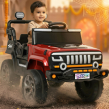 Trenzo Rambo 4×4 Motor Hummer | Manual & Remote Car for Kids + RGB Lights (Age 1-6 yrs) Jeep Battery Operated Ride On(Red)
