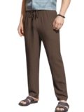 TOPLOT Men’s Cotton Casual Pant || Trouser for Men || Straight Leg Pant for Man (Pant-5268-Brown-38)