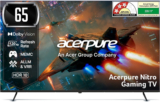 acerpure 164 cm (65 inch) QLED Ultra HD (4K) Smart Google TV 2025 Edition with 120 Hz GTV 5.0 |Android 14 |Dolby Vision & Dolby Atmos|50W Sound|Tuner|Wi-Fi Direct|ALLM |VRR|MEMC|Karaoke|AI|Gaming |Wall Mount(AP65UG75PNTO5)