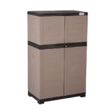 Prima Delta-Deluxe Plastic Shoe Cabinet with Extension for More Storage (Medium) | Space Organizer | Shoe Rack for Home & Office, Camel & Brown