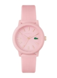 Lacoste 12.12 Ladies Qtz Basic Pink Round Dial Women’s Watch|Pink Silicone Material|Multi Color Band – 2001213