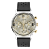 TIMEX Marlin Analog Watch for Man with Beige Round Dial & Black Leather Strap Band Water Resistant Men’s Wrist Watches – TWEG26705