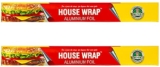 House Wrap Aluminium Foil 18 Meters Total for Food Packing, Cooking, Baking | Foil Paper for Food Wrap 11 Microns Thickness