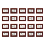 Anchor by Panasonic 65903WCH Penta Modular 3M Polycarbonate Gina Plate (Chocolate Hardwood, Pack of 20)