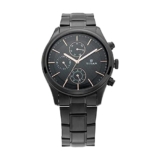 Titan Workwear Quartz Multifunction Black Dial Black Metal Strap Watch for Men – NT1805NM01