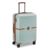 DELSEY PARIS Juliette 65.5 cms Medium Check-in ABS/Polycarbonate Hard Sided 8 Wheels Spinner Suitcase/Trolley Bag for Travel with TSA Lock- Sage Green