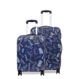 Film Classic Light-Weight & Durable Polycarbonate Hello Blue Unisex Hard Luggage|Set of 2 (M+S)|8 Smooth Spinner TPV Wheels| Outer Combi Lock | Trolley Bag