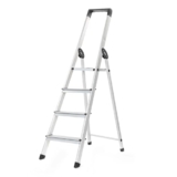 Bathla Prime 4 – Step Foldable Aluminium Ladder for Home with Multi-Utility Support Handle | 5 – Year Manufacturer Warranty | Black