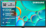Samsung 80 cm (32 inch) HD Ready LED Smart Tizen TV 2025 Edition with Voice Assistance Remote Control | 100+ Free Channels | HDR 10+ Support | PurColor | Samsung Knox Security | Digital Tuner | Object Tracking Sound Lite | Adaptive Sound | Q-Symphony(UA32H4500FUXXL)