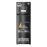 IFB Smart Choice 331L, 3 Star, Tru Convertible 12-in-1, Advanced Inverter Compressor, Frost Free Double Door Refrigerator, WiFi Enabled, 4-Year Machine Warranty (IFBFF-3833DKSETU, Metal Black)