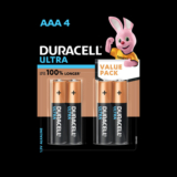 DURACELL Ultra AAA, High-Drain Devices, Digital Camera, Toys, Electric Toothbrush  Battery(Pack of 4)