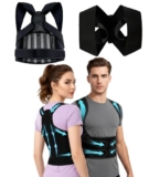 Posture Corrector Belt for Men, 2-Piece Set Back Pain Relief Belt, Posture Corrector for Women, Adjustable Back Posture Corrector Unisex Shoulder Support