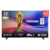 Toshiba 80 cm (32 Inches) HD Ready Smart LED TV | Dolby Audio & DTS Virtual:X | Game Mode | REGZA Engine | VIDAA OS | 32V35RP (Black)