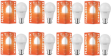 HALONIX 10 W Basic Round B22 LED Bulb(White, Pack of 8)