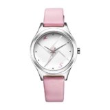 Fastrack Stunners Quartz Analog Silver Dial Pink Leather Strap Watch for Girls – NS6152SL08