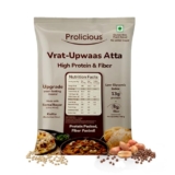 Prolicious Vrat-Upwaas Atta | Upgrade Your Fasting Meals | 13g Protein + 7g Fibre | Little Millet (Sama), Buckwheat (Kuttu) & Defatted Peanut Flour | Low GI, Diabetic & Sugar Friendly | Diet Watchers | 450g