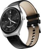 Fire-Boltt Legacy Nova 1.43 inch Ultra Slim AMOLED Wireless Charging Rotating Crown BT Call Smartwatch(Shadow Black Leather Strap, Free Size)