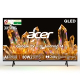 acer 108 cm (43 inches) Ultra V Series 4K Ultra HD Smart QLED Google TV AR43QDVGU2875BD