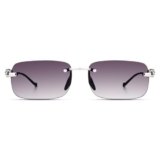 Sunwear Lightweight Everyday Wear Silver Coloured Sunglasses for Men & Women 17295_Violet_silver