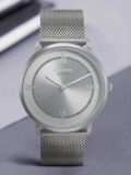 SONATA Poze Silver Dail Silver Strap Analog Watch  – For Men