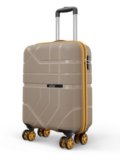 Safari Broadway 8 Wheels 55cm Cabin Size Trolley Bag, Hard Case Polypropylene, 360 Degree Wheeling Carry-on Luggage for Men & Women, Suitcase for Travel, Trolley Bags for Travel, Fossil