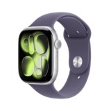 Apple Watch Series 11 GPS 46mm Silver Aluminium Case with Purple Fog Sport Band – M/L