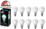 Gold Nation 10 W Standard B22 LED Bulb(White, Pack of 10)