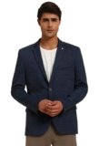Cantabil Men’s Blue Colour Checkered Winter Wear Slim Fit Blazer (MBZC00013_Blue_42)