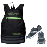 Gowin Nx-2 Black/Grey Size-6 with Triumph Back Bag Helios Pro-6002 Black/Lime