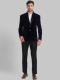 PARK AVENUE SB2 BTN SHAWL LAPEL SUPER SLIM FIT Solid Men Suit