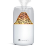 Portronics Magma 2-in-1 Volcano Water Mist Humidifier & Night Lamp, Type-C Powered, Silent Operation, Dual Mist & Light Modes, 300 ml Tank, Skin Hydration & Easy Breathing (Not for Essential Oils)