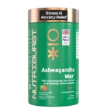 Nutriburst Ashwagandha Max 500mg Gummies for Stress & Anxiety Relief | Boosts Energy, Stamina & Vitality | Helps Relax Mind & Body | Sugar Free | Guava Flavour | 60 Gummies