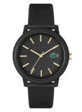 Lacoste Lacoste.12.12 Qtz Basic Black Round Dial Men’s Watch|Black Silicone Material|Multi Color Band – 2011233