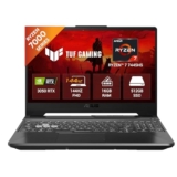 ASUS TUF A15 (2025), AMD Ryzen 7 7445HS,RTX 3050-4GB,75W TGP,16GB DDR5(Upgradeable Upto 64GB) 512GB SSD,FHD,15.6″,144Hz,RGB Keyboard,Windows 11,Graphite Black,2.3 Kg FA506NCG-HN199W, Gaming Laptop