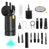 ZEBRONICS CK500 21-in-1 Multipurpose Cleaner kit, Vacuum Cleaner, for Smartphones, Tablets, Cameras, Laptops, Keyboards, Earphones, Refillable Spray Bottle, Type-C Charging (Black)