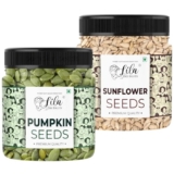 LDF Raw Pumpkin and Sunflower Seeds Combo 1 Kg Each Pack of 2 | Protein Rich Healthy Snacks | High Fiber Superfood | Immunity Booster Diet | Seeds for Eating, Roasting 2 kgs Perfect for Gifting